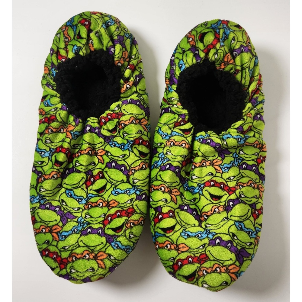 Nickelodeon TMNT Teenage Mutant Ninja Turtles‎ Mens 10/12 Slipper Socks Fleece L